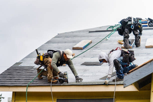 Professional Gutter Installation technician working in North Middletown, NJ